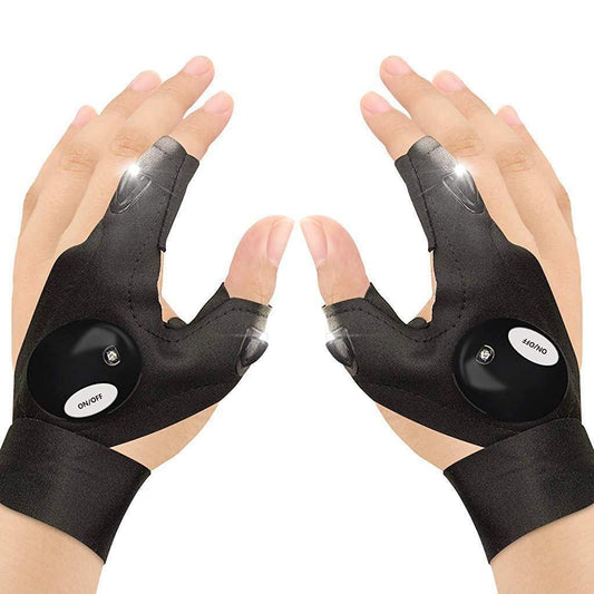 Glovelite-Portable Multi-functionMagic Strap Thumb Index Finger 1 Gloves with LED Light