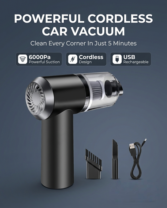 POWERFUL CORDLESS CAR VACUUM