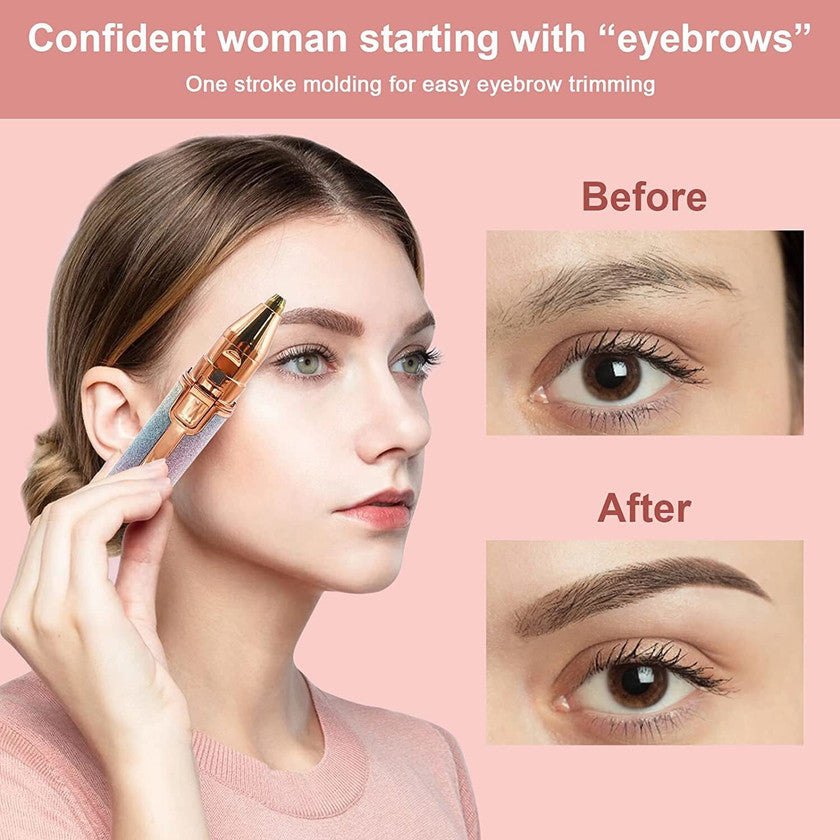 2-in-1 Electric eyebrow and facial hair remover