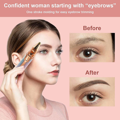 2-in-1 Electric eyebrow and facial hair remover